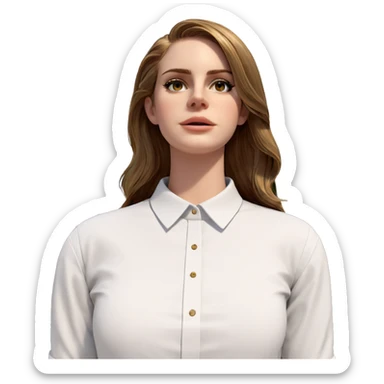 girl in white shirt outdoors sticker