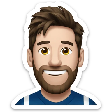 Messi  festejando sticker