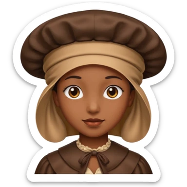 Silk Bonnet emoji brown skin sticker