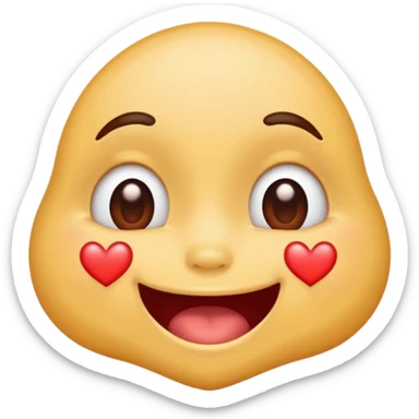 Drooling face with heart eyes sticker