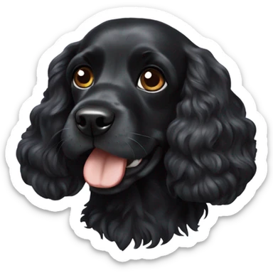 black cocker spaniel sticker