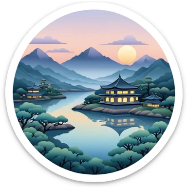 Gloomy-dusky-dull-aesthetic-scenic-scenery-Decoration sticker