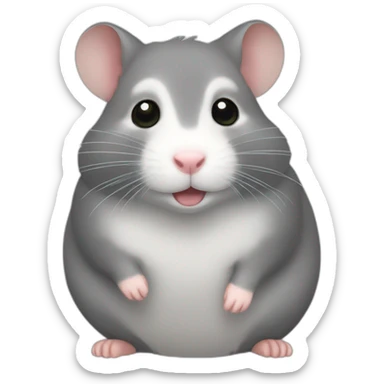 gray hamster sticker