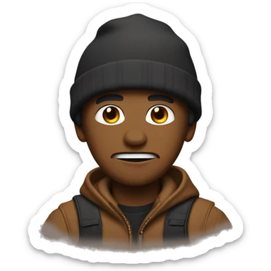 Edgar brawl star, brown ski sticker