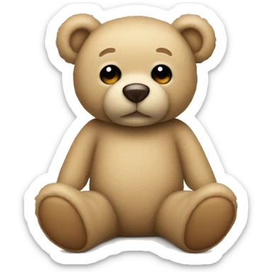 Beige teddy bear  sticker