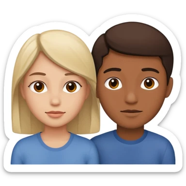 Two people separated  sticker