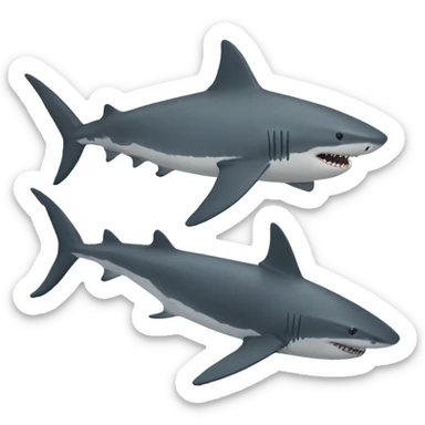 Shark with a shark sticker