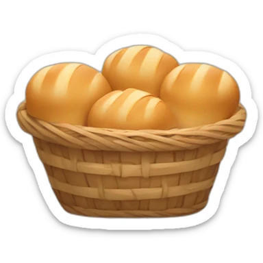 bread rolls in a bread basket sticker