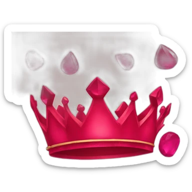 Red ruby crown sticker