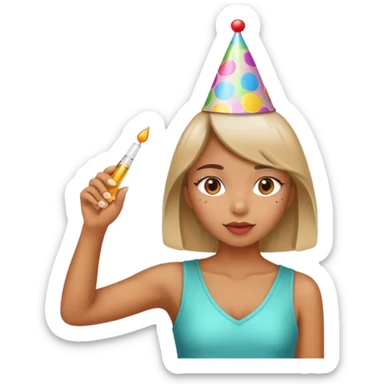 21 birthday girl taking a shot  sticker