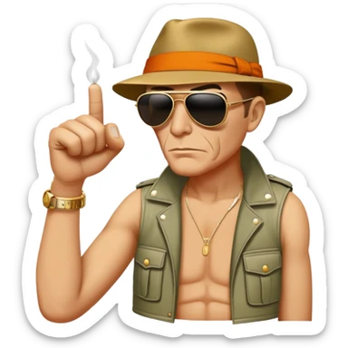 Fight the power hunter s Thompson gonzo fist sticker