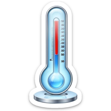 cold ice thermometer sticker