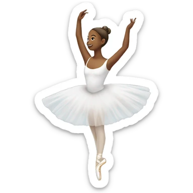 Ballerina in white sticker