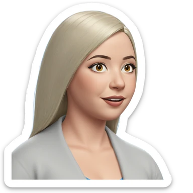 realistic portrait of girl sticker