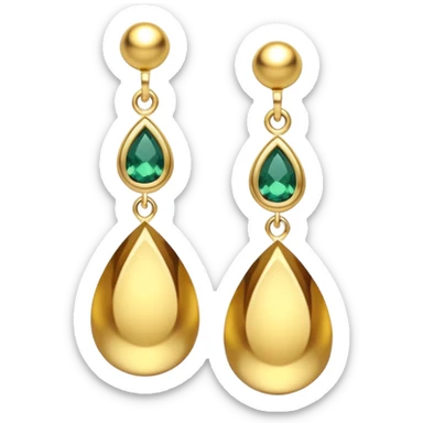 Drop earrings sticker
