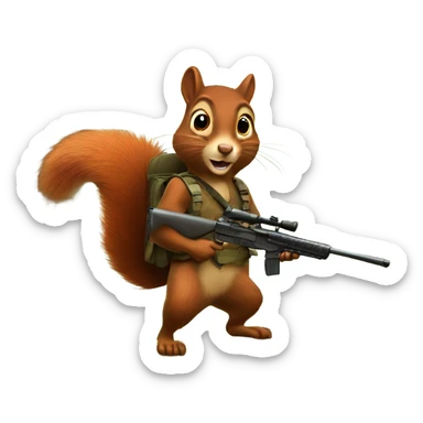 squirrel hunting  sticker
