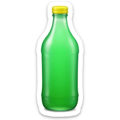 Yellow green soda bottle sticker