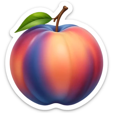 Blue ombré peach plum pluot sticker
