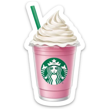 Preppy pink Starbucks drink sticker