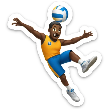 Man playing volleyball sticker