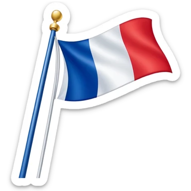 France flag with a star on the blue part sticker