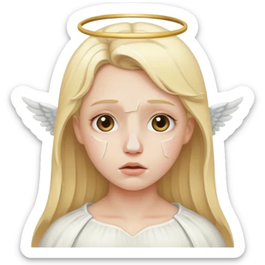 Angel with  fracture broken nose sticker