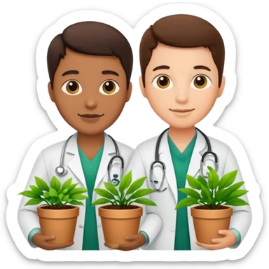 Doctors Carrying Plants sticker