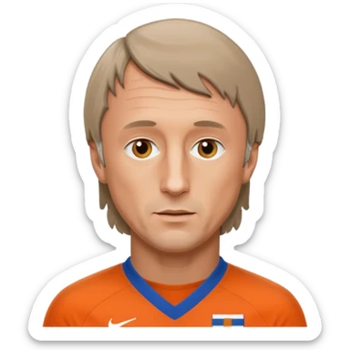 Йохан Кройф в форме сборной Голландии 1974 года booblehead sticker