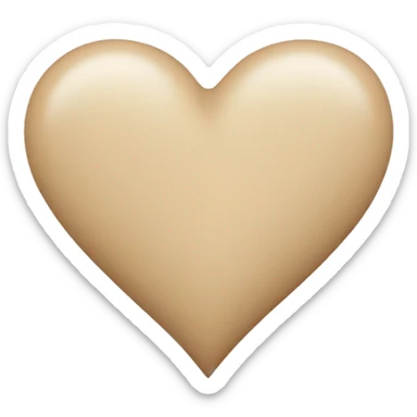 Beige heart sticker