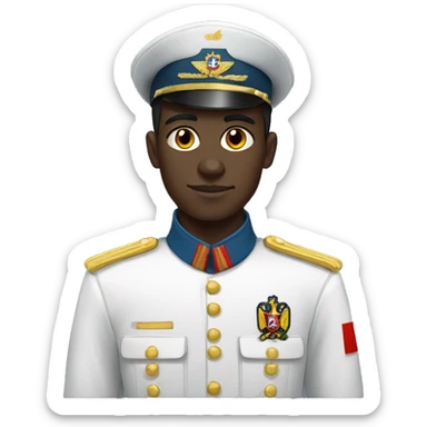 a dark-haired man with dark skin in the uniform of a Russian cadet sticker
