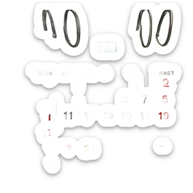 a calendar with a 20 as date and january as month sticker