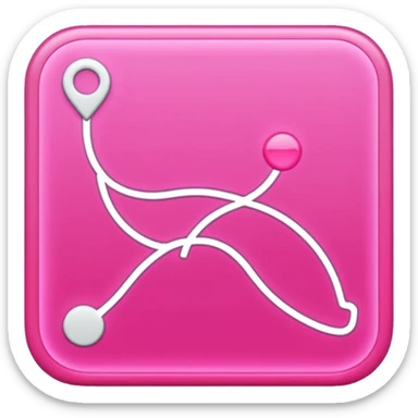 pink big gps map lines sticker