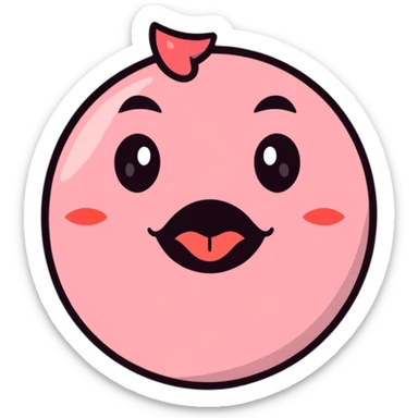 silly face with tongue out and winking sticker