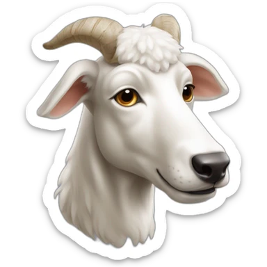 Une chèvre avec une tête de chien sticker