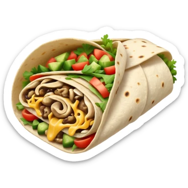 Mushroom Veg Burrito sticker
