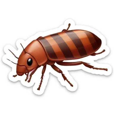 pink checkered cockroach sticker