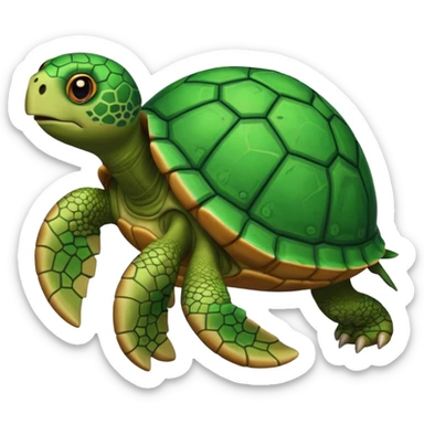 A turtle carrying tnt  sticker
