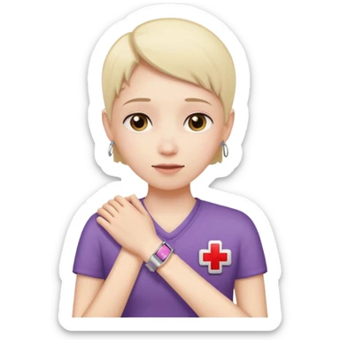 an emoji with the invibke disability of chrons disease sticker