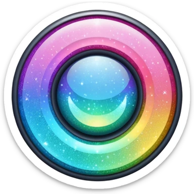 Glitter inner circle sticker