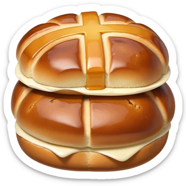 Hot Cross Bun sticker