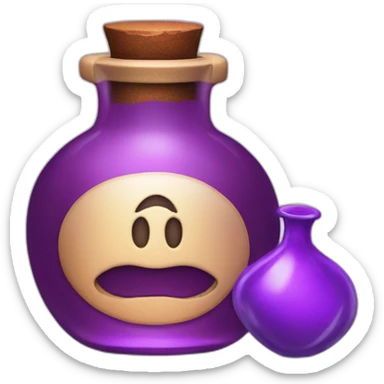 Violet Potion with p letter written sticker