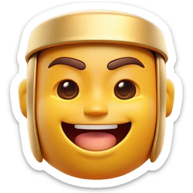 Clash of Clans aesthetic: Cinematic Playful Kinect Sensor Portrait Emoji, rendered in a 3D vector-style similar to standard emojis with minimal shading and bold, simplified shapes. A compact, distinct form with signature details, softly glowing with a modern gaming energy charm. Simplified yet unmistakably iconic, highly detailed and consistent, glowing with a soft radiance and high shine. Stylized with a touch of next-gen innovation and a soft glowing outline, capturing the essence of a beloved gaming relic with a friendly, playful manner! sticker