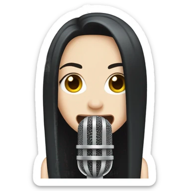 amy lee singing with microphone sticker