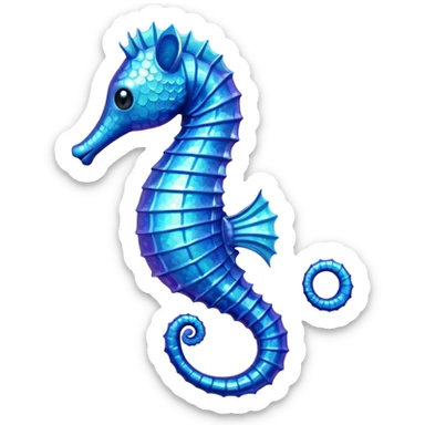 a blue sea horse emoji please sticker
