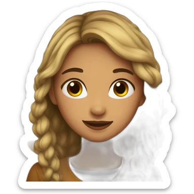 A girl who fall in love in fall sticker