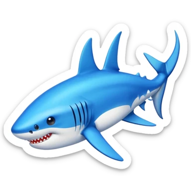 Tiburón con zapatos azules  sticker