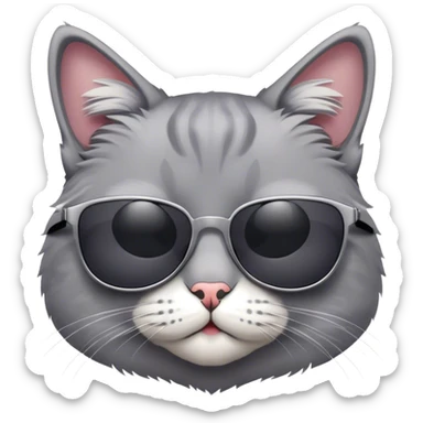 Cat with sunglasses sticker