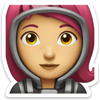 Girl in a submarine sticker