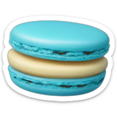 blue macaron sticker