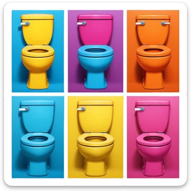 artist toilet pop art warhol style  sticker